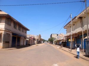 Streets of Banjul were emty for several days