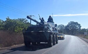 Senegalese tank, part of Ecowas intervention force