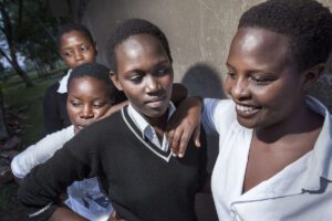 Rwanda, around Kigali, September 2012 Girls at a private school.  Photo: Petterik Wiggers/Panos Pictures