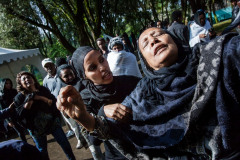 Ethiopia, Ethiopie, Addis Ababa, August 25 2012
Huge crowds came to the palace of PM Meles Zenawi today to bid a last farewell to their leader.
Photo: Petterik Wiggers/Panos Pictures